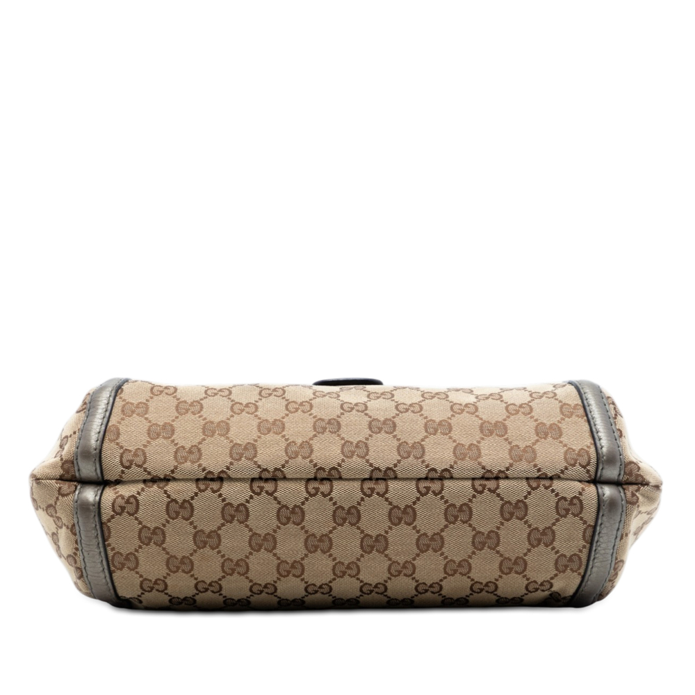 Pre-Loved Gucci Medium GG Canvas Techno Horsebit Satchel - Picture 3 of 8